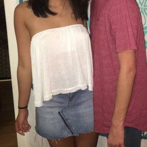 Free People Strapless Flowy Top - Small